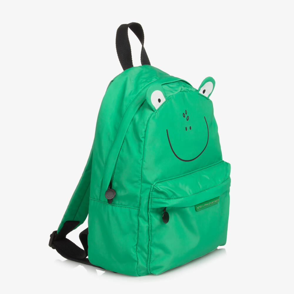 Stella McCartney Kids-Green Frog Backpack (32cm) | Childrensalon