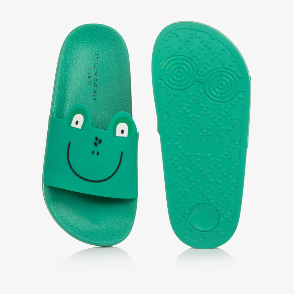 Stella McCartney Kids-Green Frog Sliders | Childrensalon
