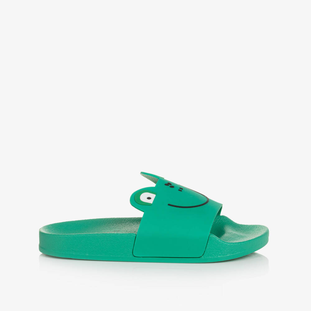 Stella McCartney Kids-Green Frog Sliders | Childrensalon