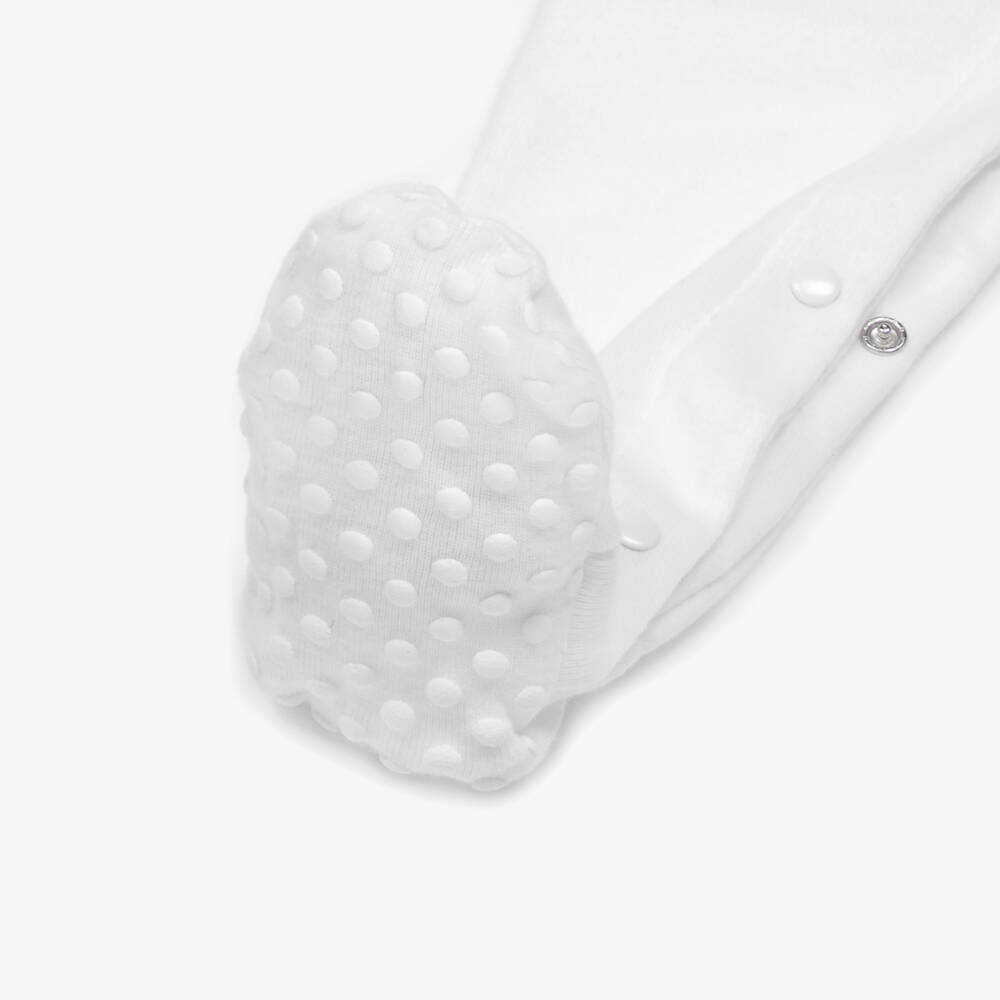 Stella McCartney Kids-Ivory Cotton Babygrow Set with Happy Earth Print | Childrensalon