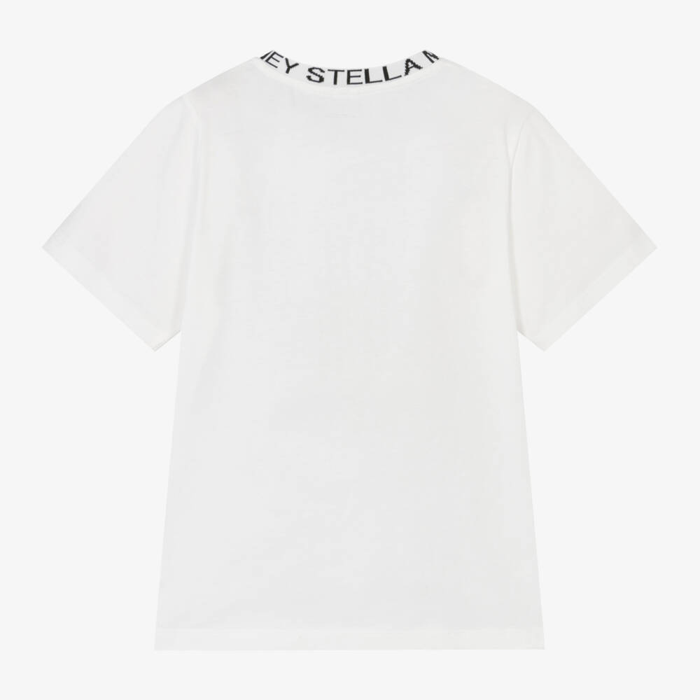 Stella McCartney Kids-تيشيرت قطن عضوي لون عاجي | Childrensalon