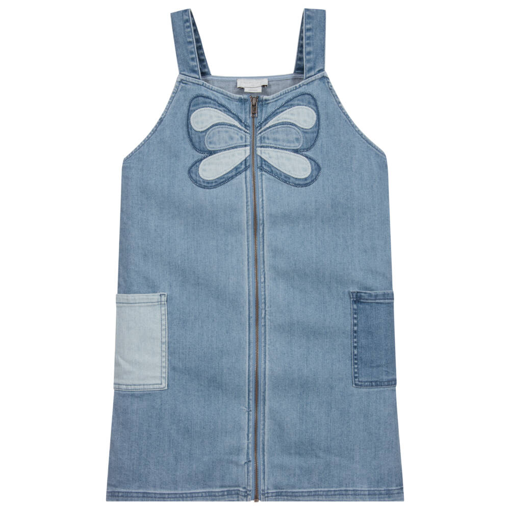 Stella McCartney Kids - Teen Blue Butterfly Denim Dress | Childrensalon Stella McCartney Kids - Teen Blue Butterfly Denim Dress | Childrensalon