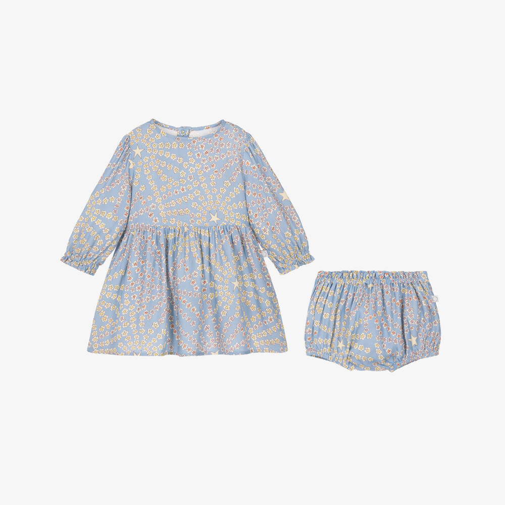 Stella McCartney Kids-Toddler Girls Pale Blue Star Print Dress | Childrensalon