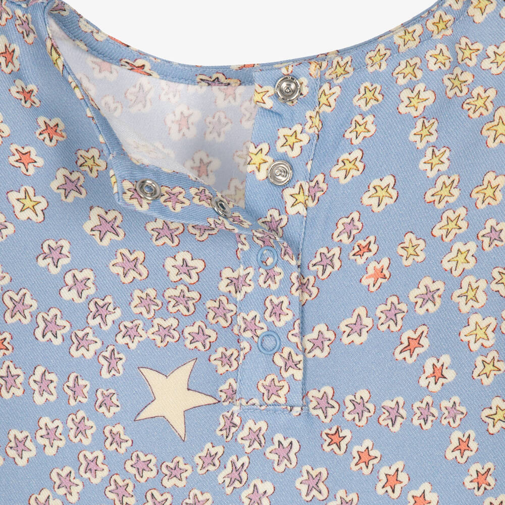 Stella McCartney Kids-Toddler Girls Pale Blue Star Print Dress | Childrensalon