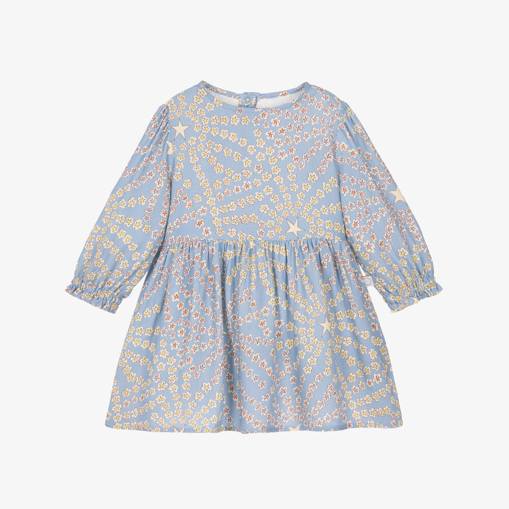 Stella McCartney Kids-Toddler Girls Pale Blue Star Print Dress | Childrensalon