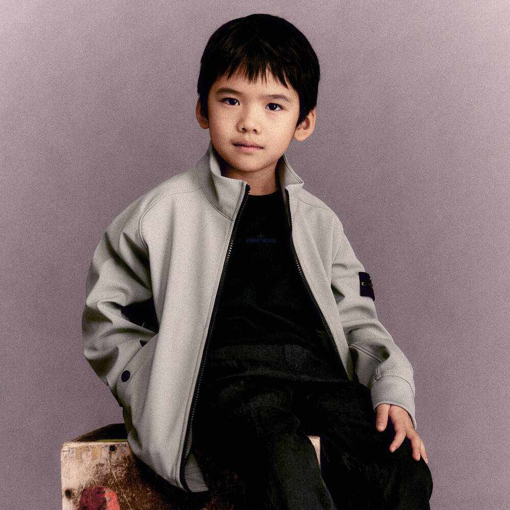 Stone Island Junior-Boys Navy Blue Cotton Compass Logo Print Sweatshirt | Childrensalon