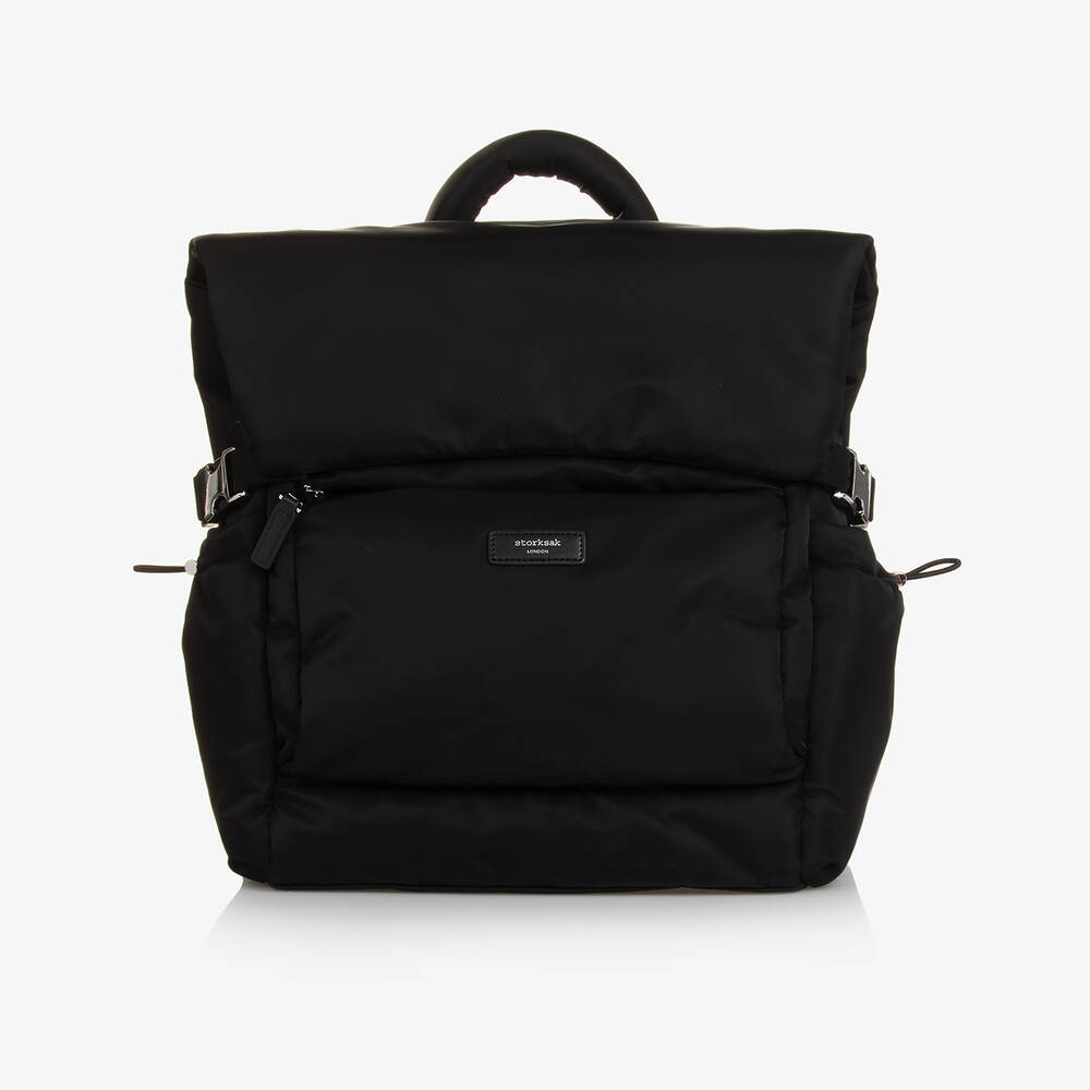 Storksak-حقيبة ظهر لتغيير الحفاضات لون أسود (37 سم) | Childrensalon