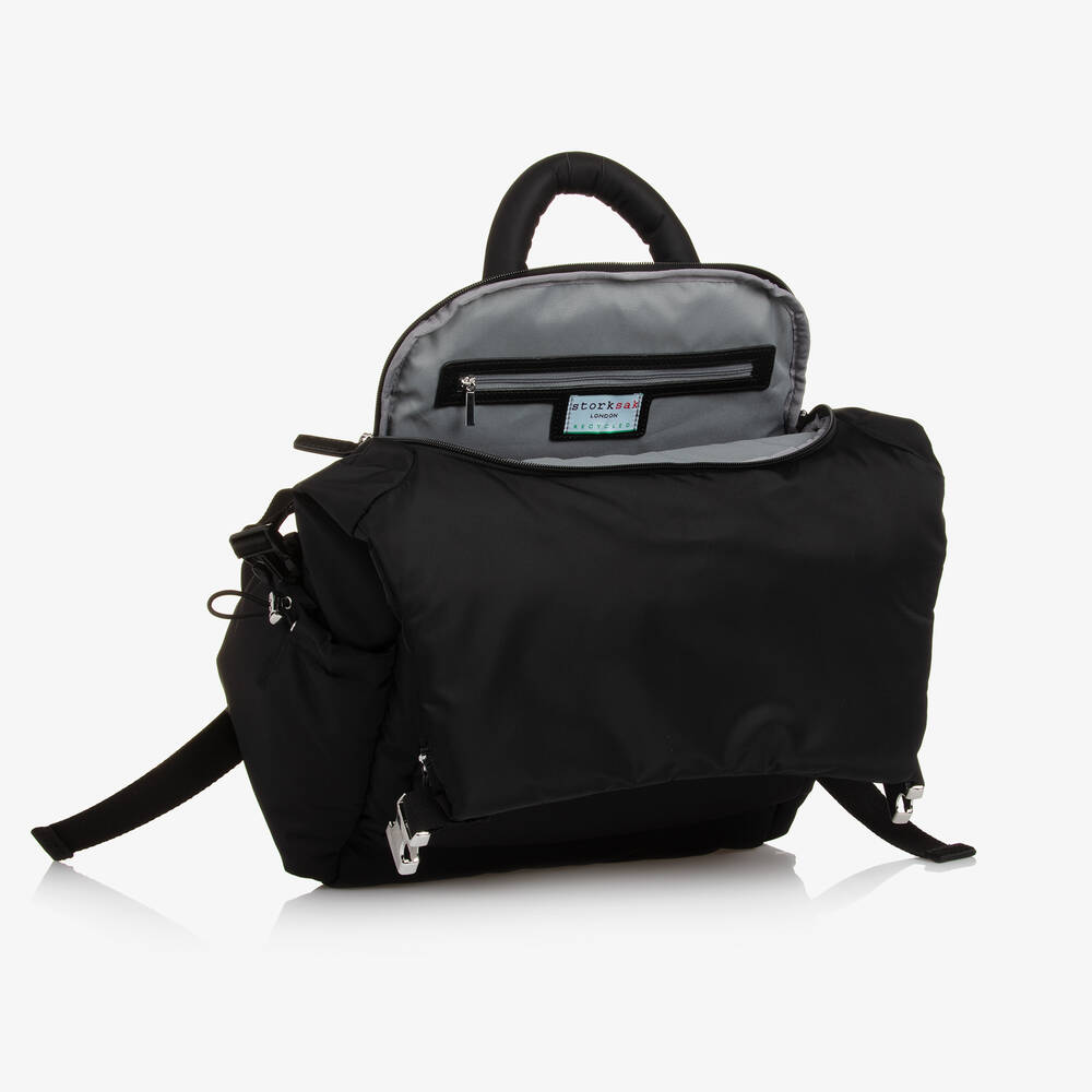 Storksak-حقيبة ظهر لتغيير الحفاضات لون أسود (37 سم) | Childrensalon