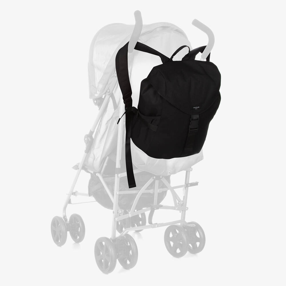 Storksak-Black Eco Backpack Changing Bag (34cm) | Childrensalon