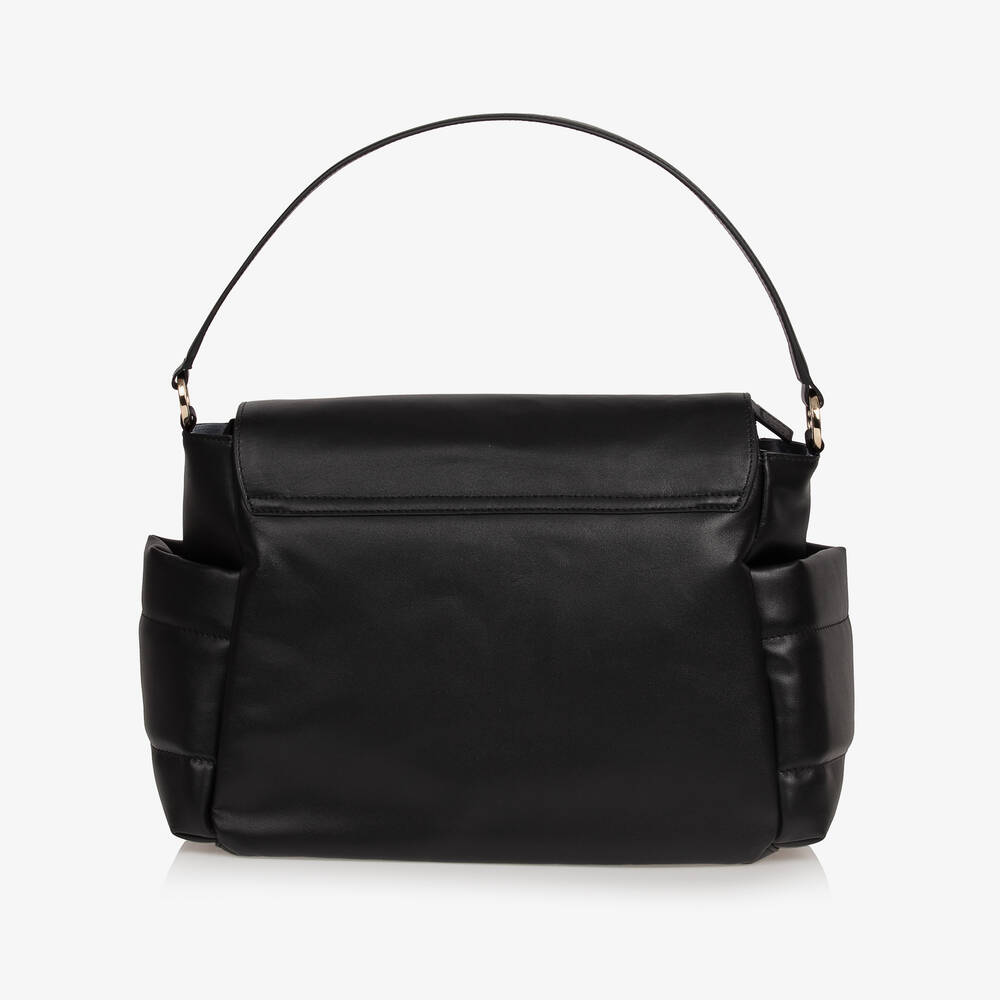 Storksak-حقيبة لمستلزمات الأطفال جلد لون أسود (32 سم) | Childrensalon