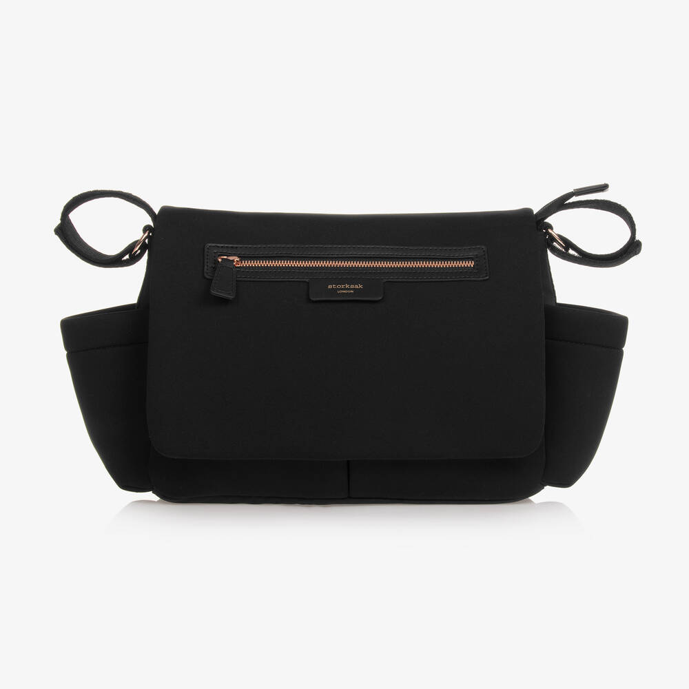 Storksak-حقيبة منظمة لعربة الأطفال لون أسود (42 سم) | Childrensalon