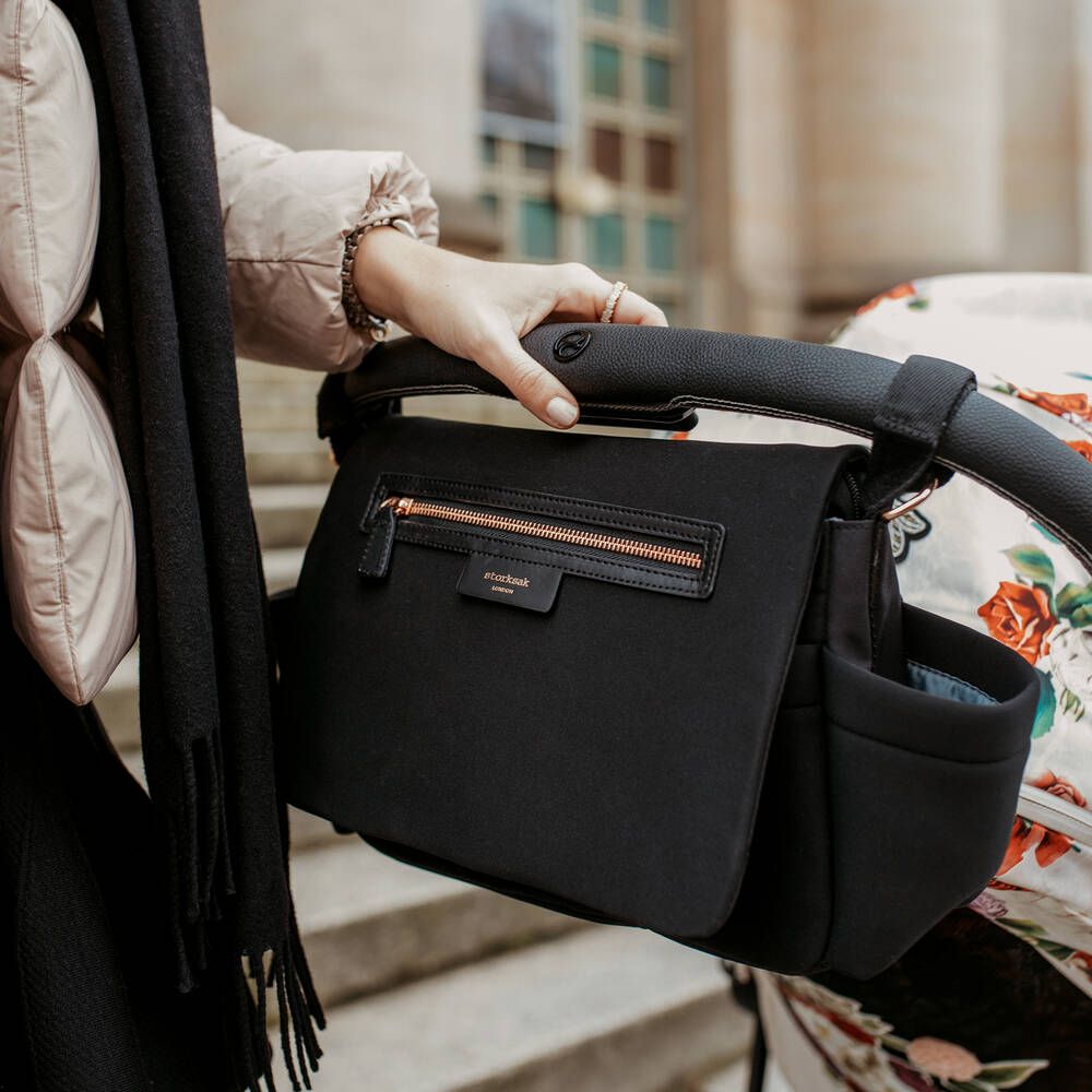 Storksak-حقيبة منظمة لعربة الأطفال لون أسود (42 سم) | Childrensalon