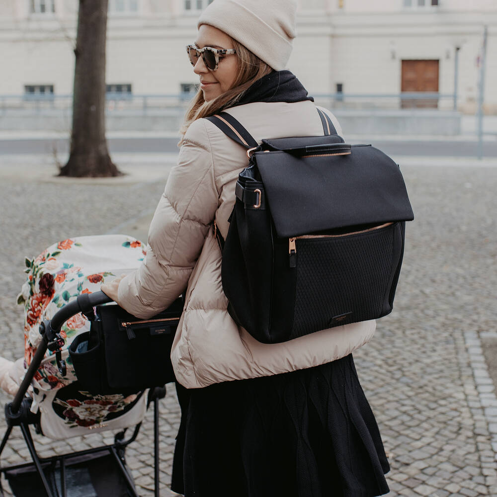 Storksak-Black St James Scuba Changing Bag (37cm) | Childrensalon