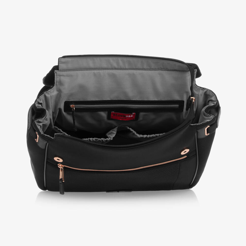 Storksak-Black St James Scuba Changing Bag (37cm) | Childrensalon