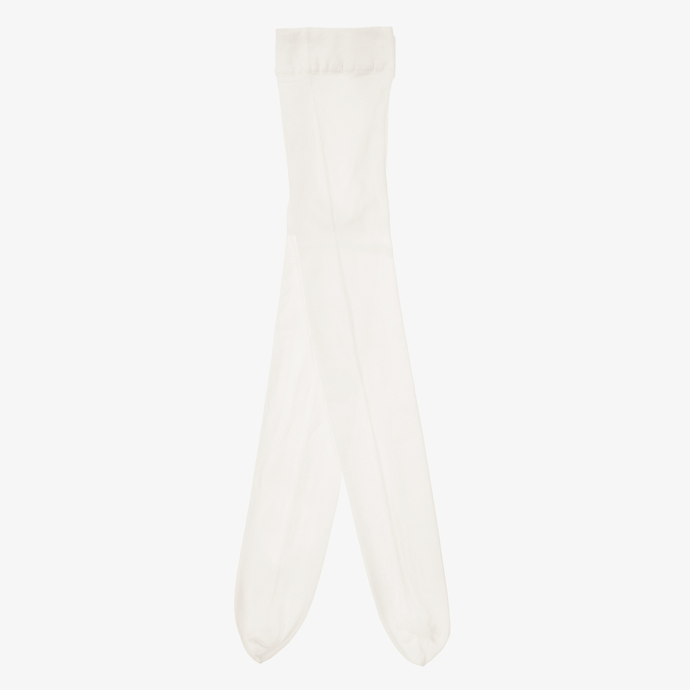 Story Loris-Кремовые колготки с бантиками для девочек | Childrensalon