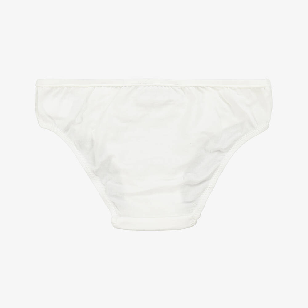 Story Loris-Трусики кремовые из микромодального трикотажа для девочек | Childrensalon