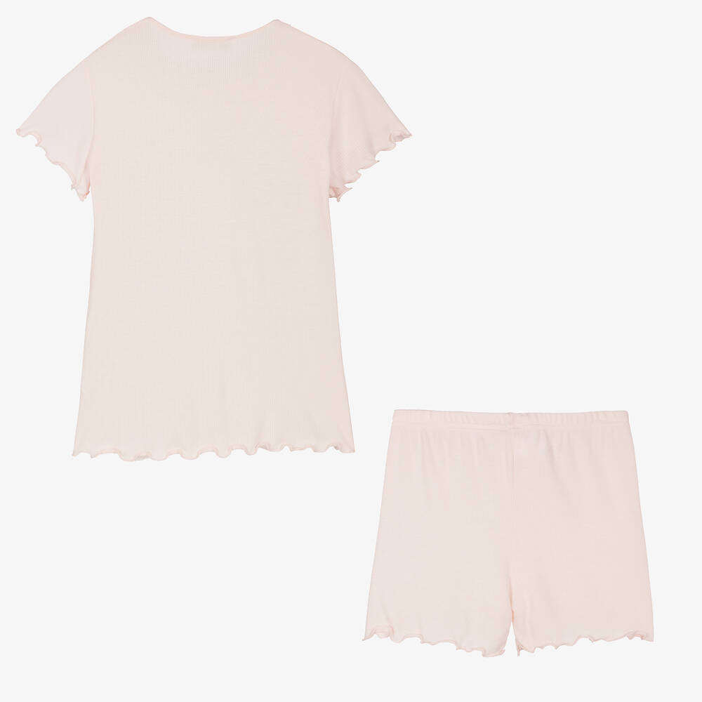 Story Loris-Girls Pink Modal Short Pyjamas | Childrensalon