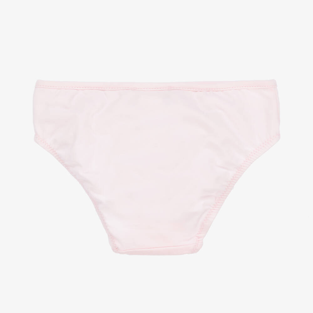Story Loris-Girls Plain Pink Cotton Knickers | Childrensalon