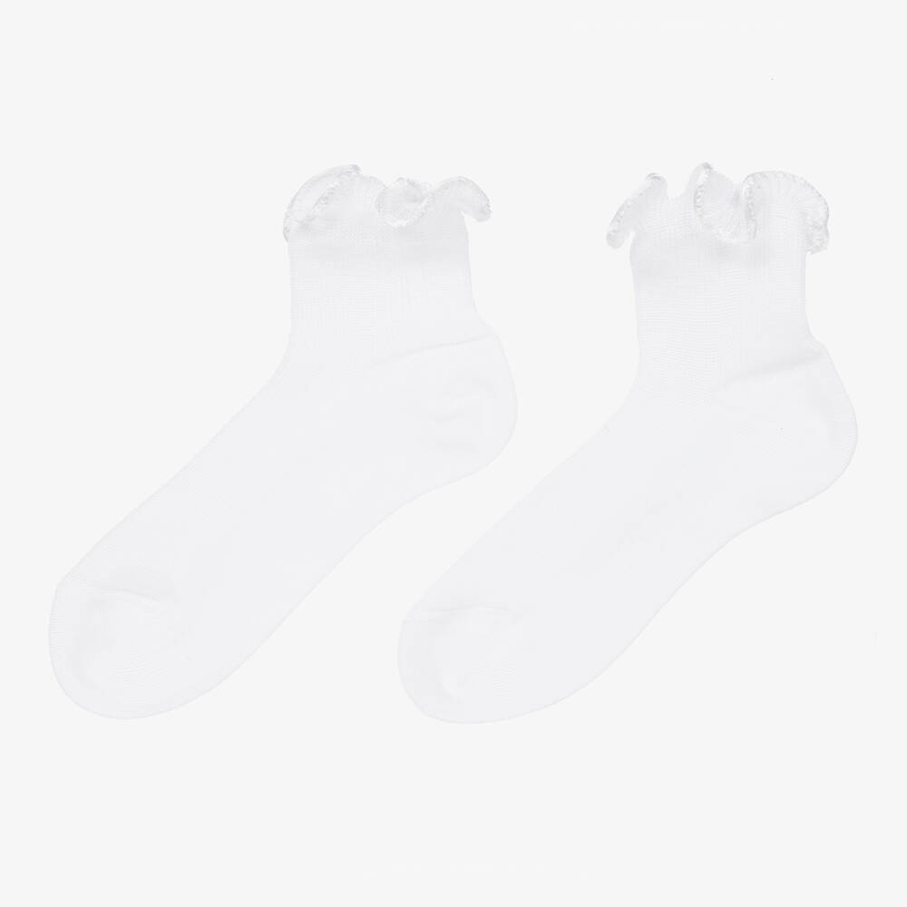 Story Loris-Белые носки с рюшами для девочек | Childrensalon