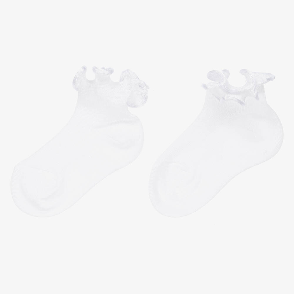 Story Loris-Белые носки с рюшами для малышек | Childrensalon