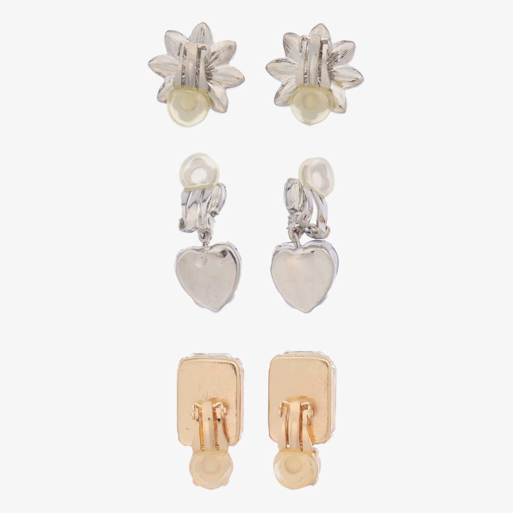 Super Smalls-Girls Dinner & A Movie Clip-on Earrings (3 Pack) | Childrensalon