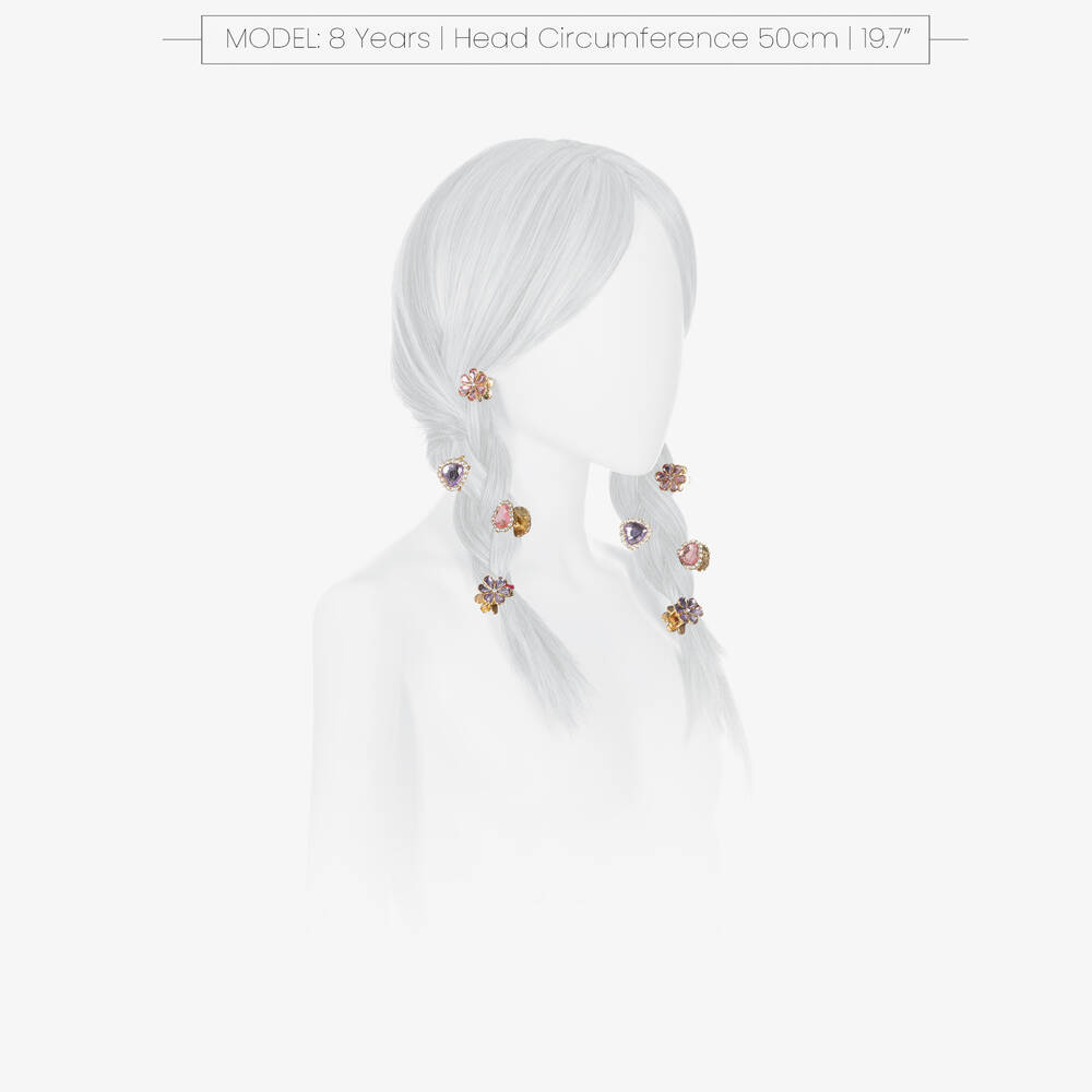 Super Smalls-Girls Love In Bloom Jewelled Hair Clips (8 Pack) | Childrensalon