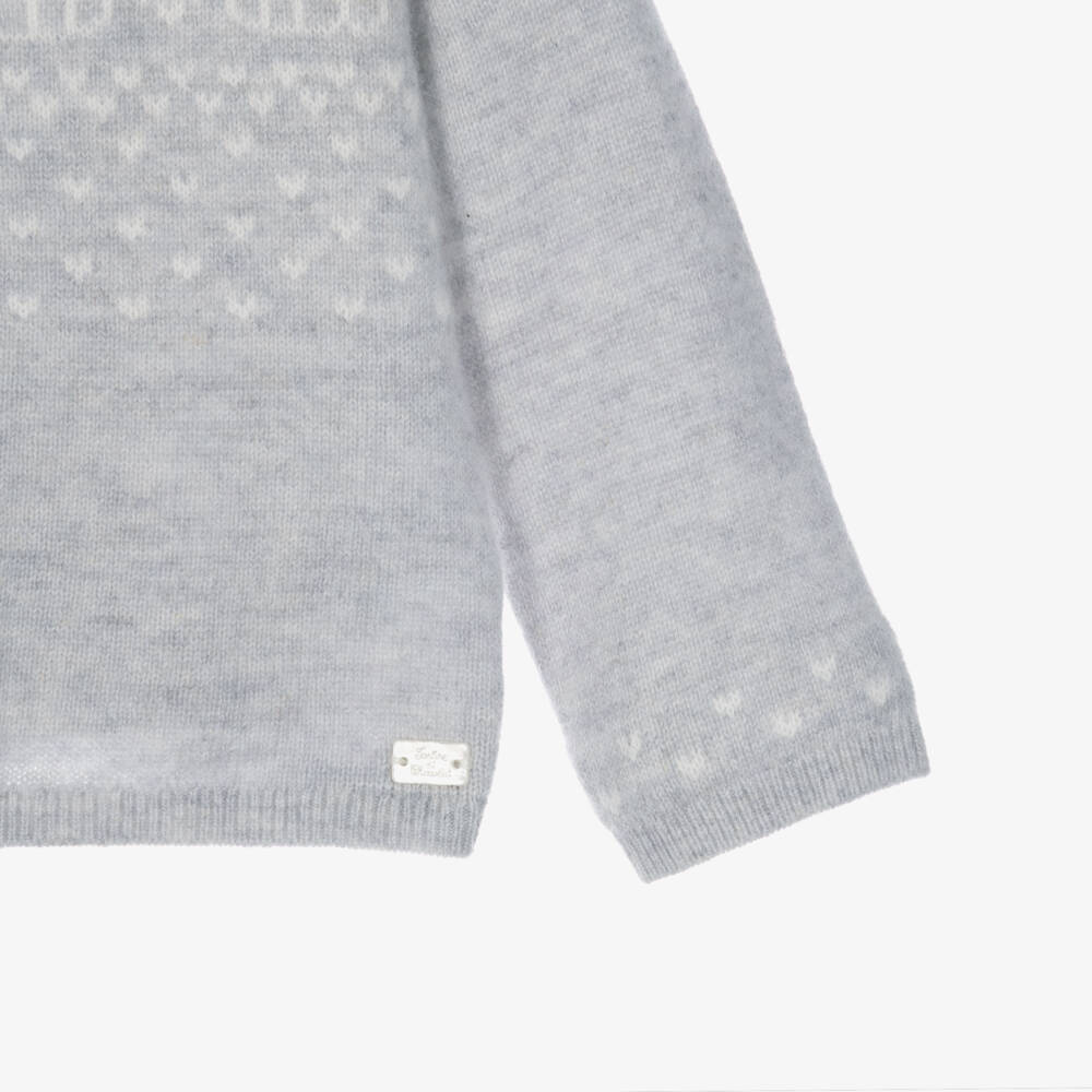 Tartine et Chocolat-Baby Boys Grey Wool & Cashmere Trouser Set | Childrensalon