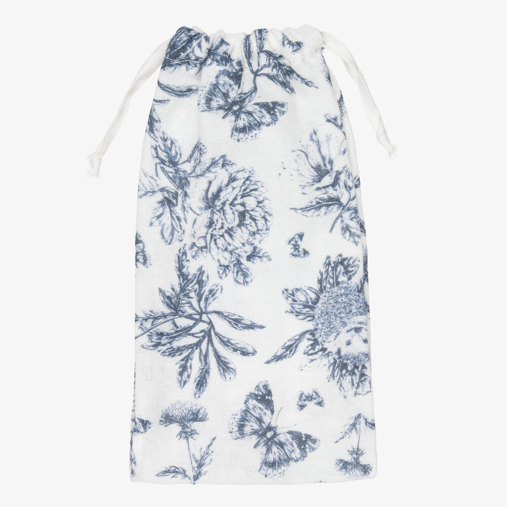 Tartine et Chocolat-Baby Girls Blue Toile De Jouy Brush & Comb Set | Childrensalon