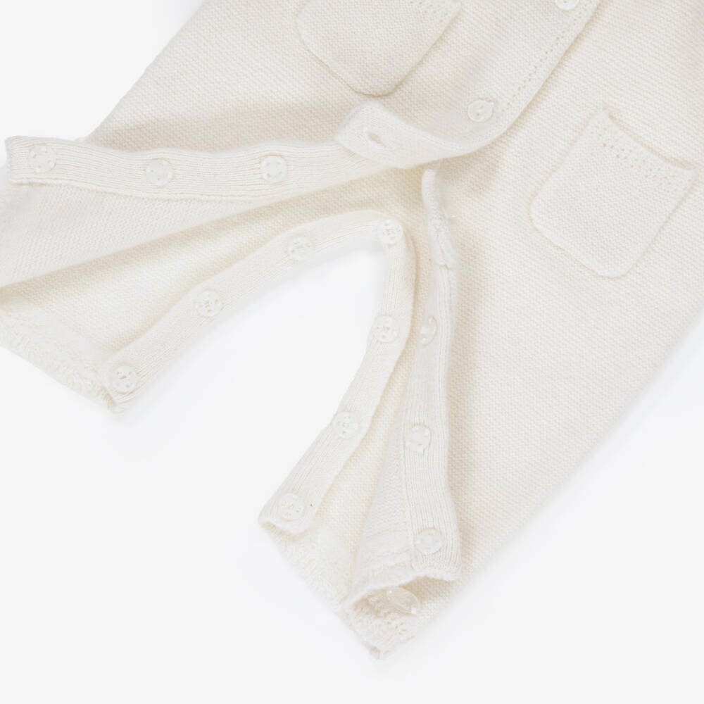 Tartine et Chocolat-أفارول رومبر كشمير وصوف لون عاجي للبنات الرضع | Childrensalon