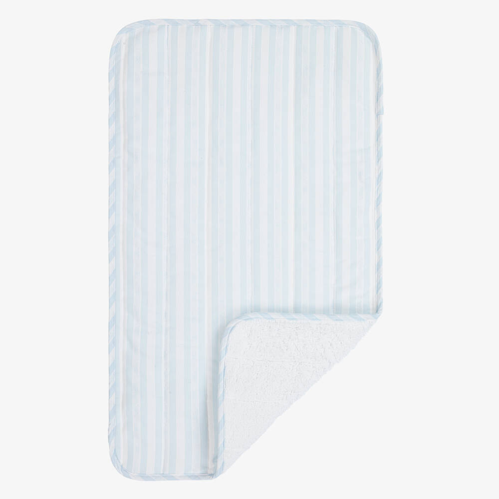 Tartine et Chocolat-حقيبة لمستلزمات الأطفال قطن لون أزرق و أبيض (37سم) | Childrensalon