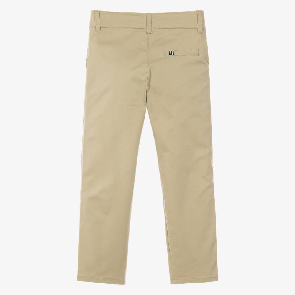 Tartine et Chocolat-Boys Beige Cotton Twill Trousers | Childrensalon