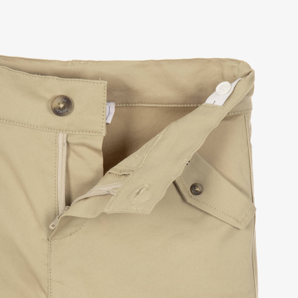 Tartine et Chocolat-Boys Beige Cotton Twill Trousers | Childrensalon
