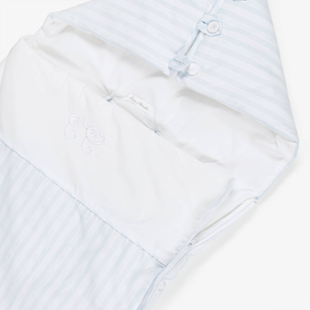 Tartine et Chocolat-Boys Blue Striped Nest (80cm) | Childrensalon