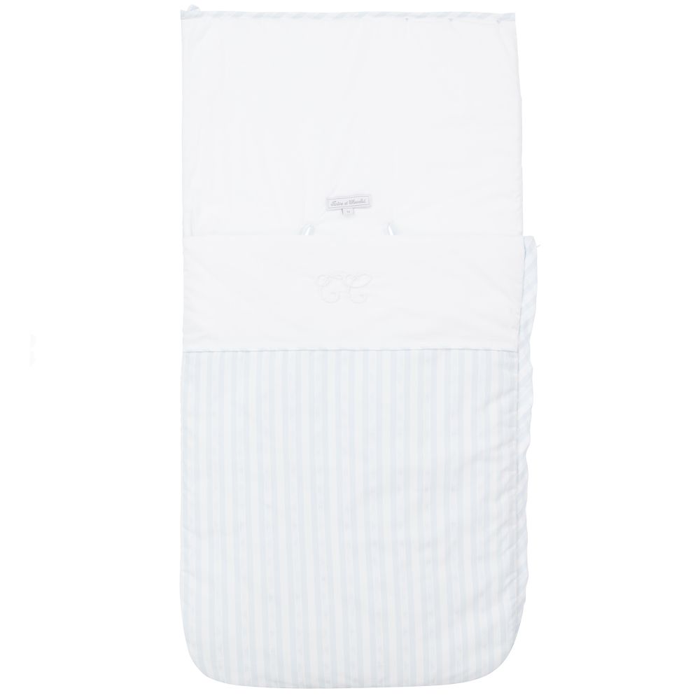 Tartine et Chocolat-بيبي نيست قطن لون أزرق و أبيض (80سم) | Childrensalon