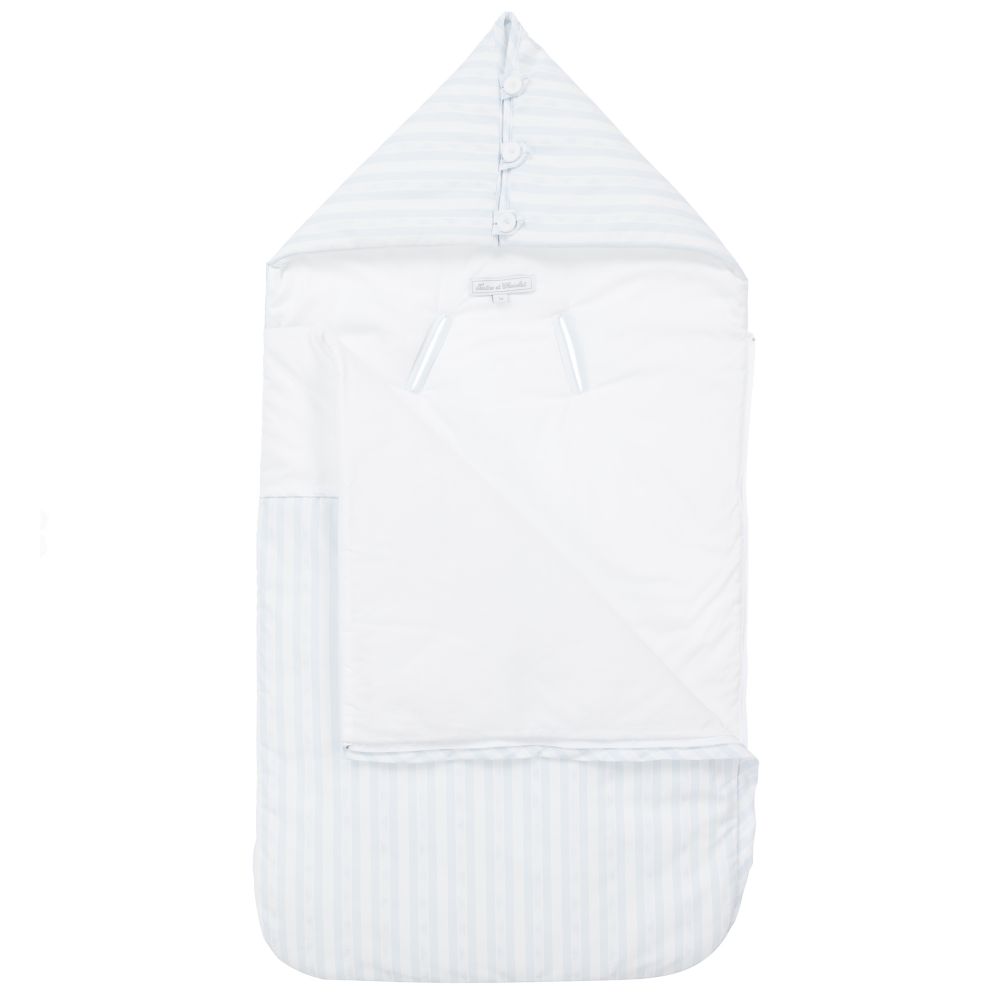 Tartine et Chocolat-بيبي نيست قطن لون أزرق و أبيض (80سم) | Childrensalon