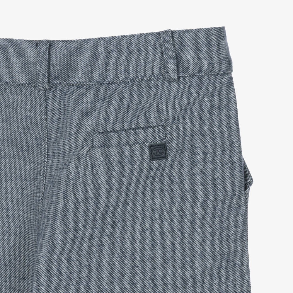Tartine et Chocolat-Boys Blue Trousers with Turn-Ups | Childrensalon