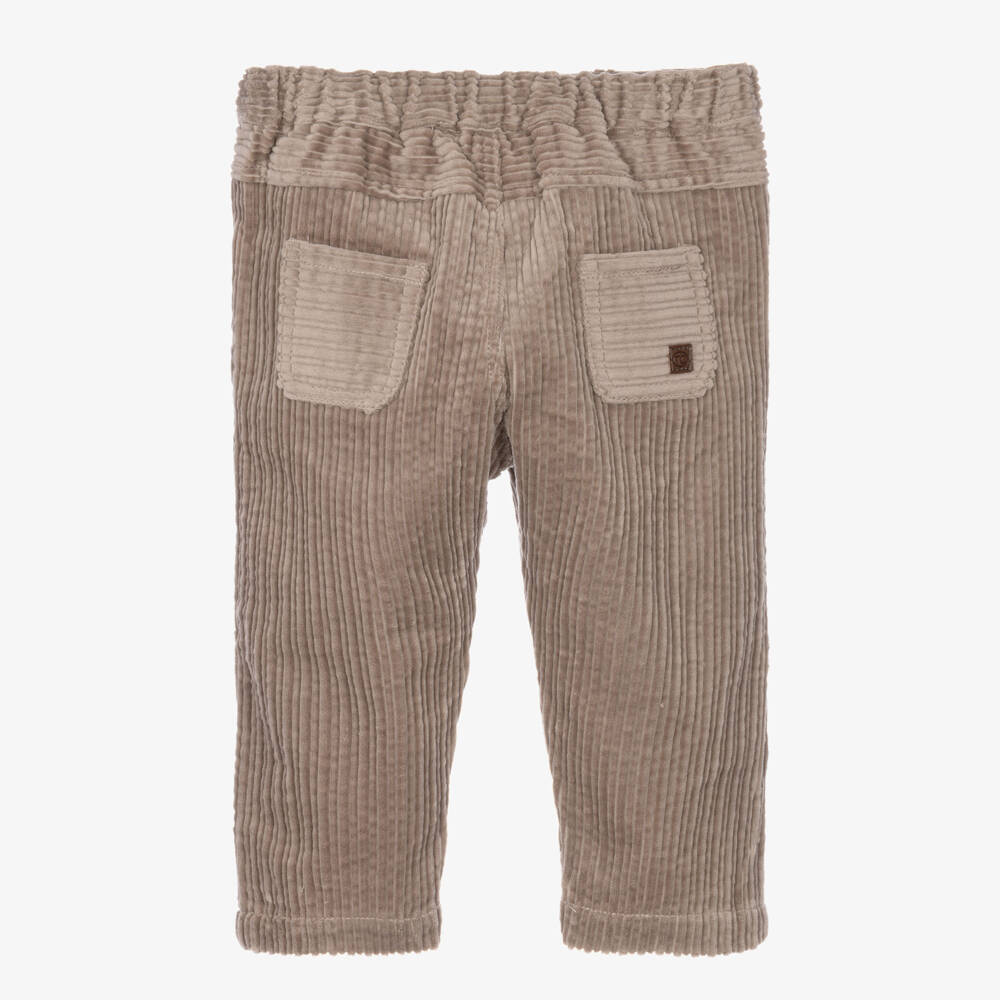 Tartine et Chocolat-Boys Cotton Corduroy Beige Trousers | Childrensalon