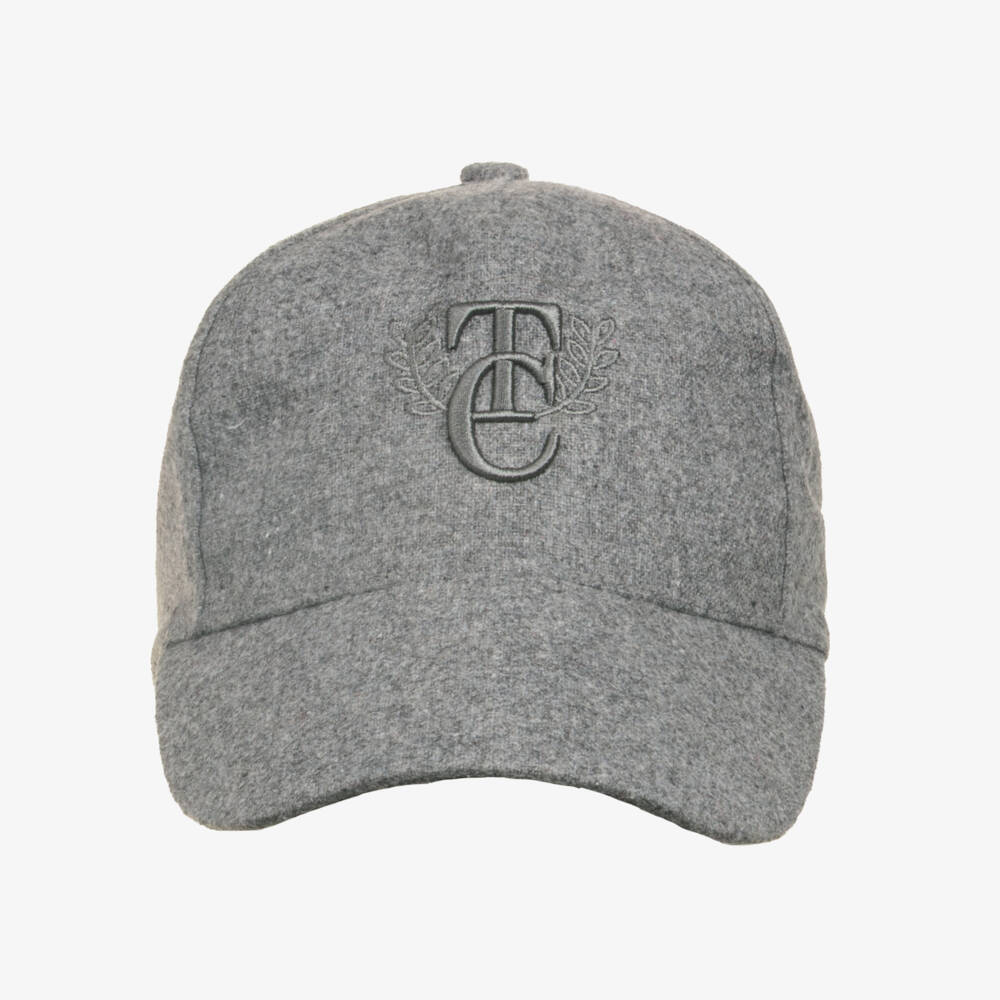 Tartine et Chocolat-Boys Dark Grey Logo Embroidered Cap | Childrensalon