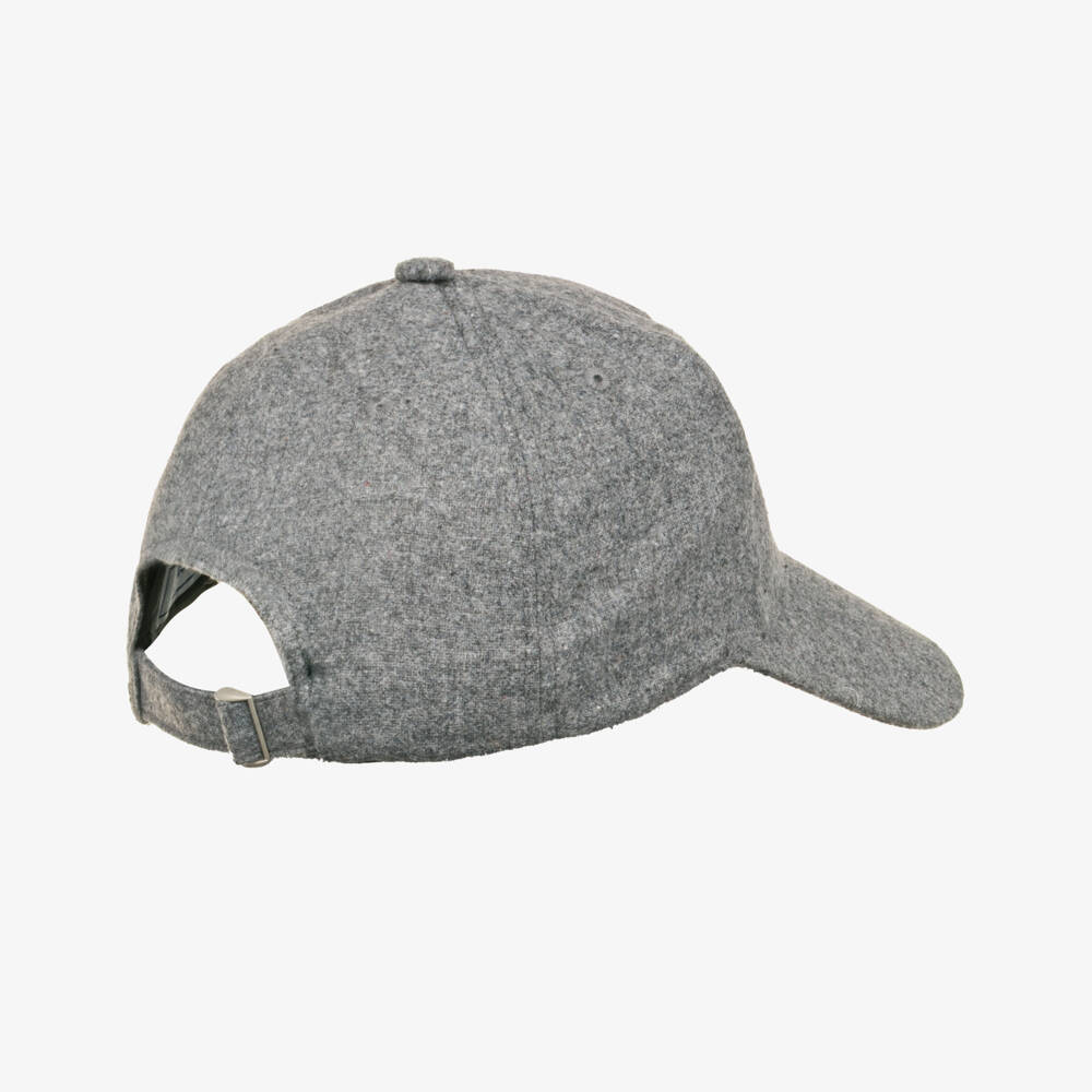 Tartine et Chocolat-Boys Dark Grey Logo Embroidered Cap | Childrensalon