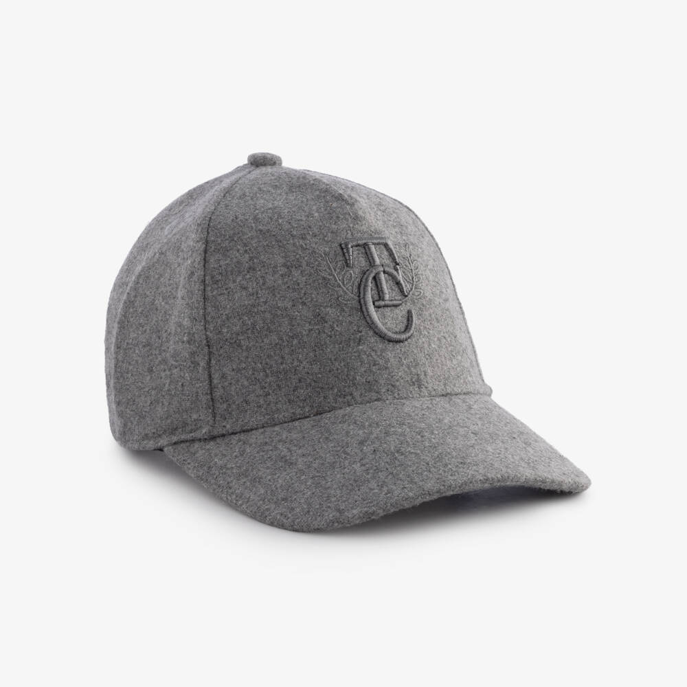 Tartine et Chocolat-Boys Dark Grey Logo Embroidered Cap | Childrensalon