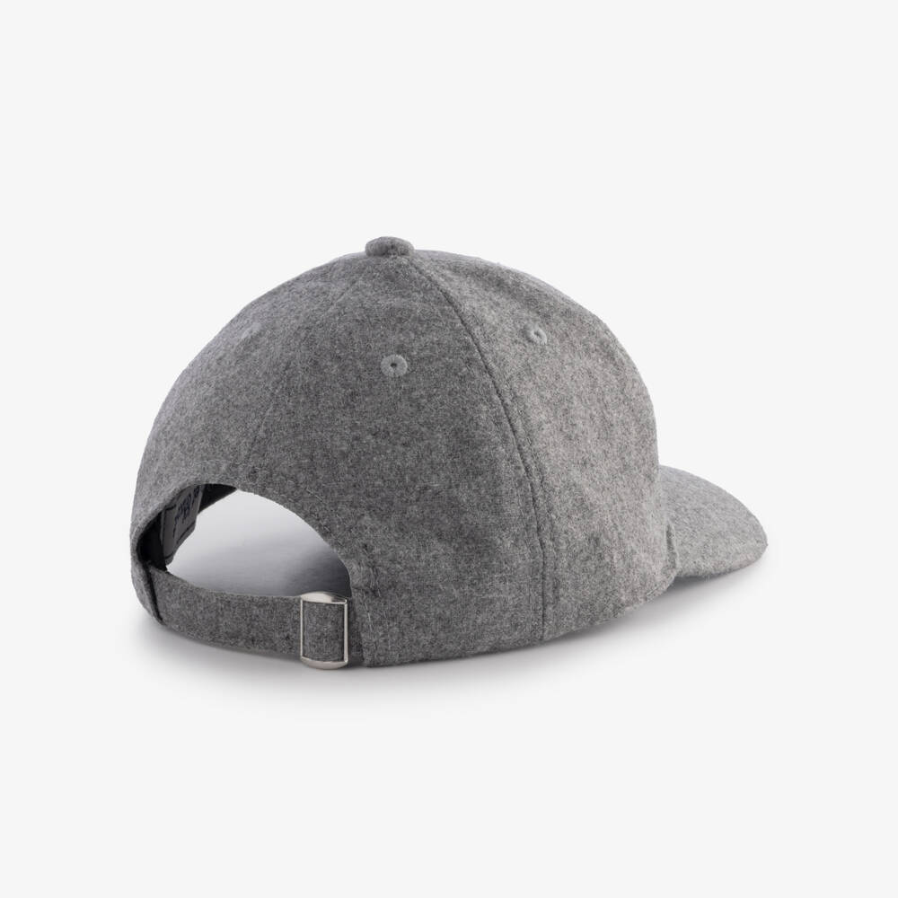 Tartine et Chocolat-Boys Dark Grey Logo Embroidered Cap | Childrensalon