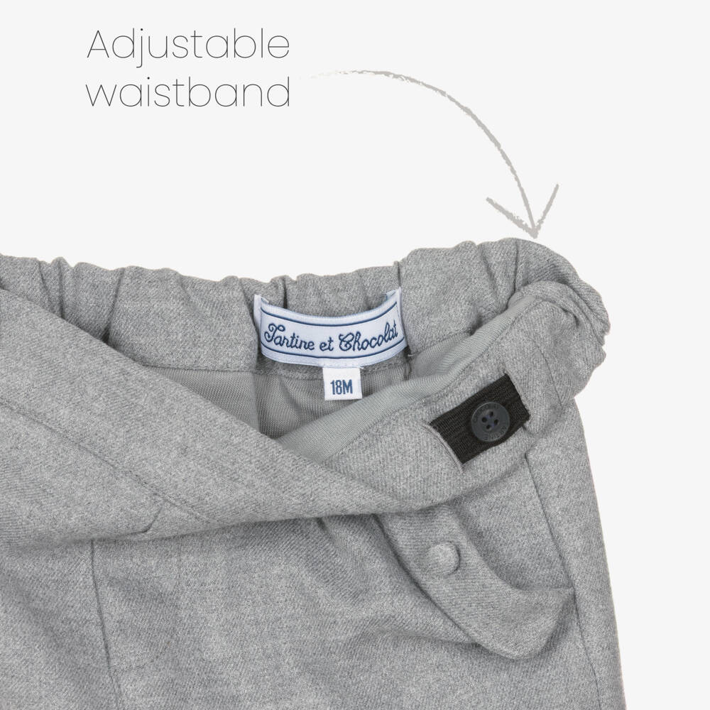 Tartine et Chocolat-Брюки серые с карманами клапанами для мальчиков | Childrensalon