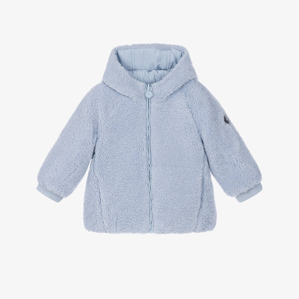 Tartine et Chocolat-Boys Reversible Puffer Jacket in Pale Blue | Childrensalon