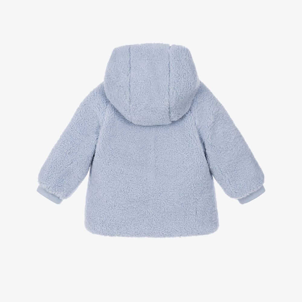 Tartine et Chocolat-Boys Reversible Puffer Jacket in Pale Blue | Childrensalon
