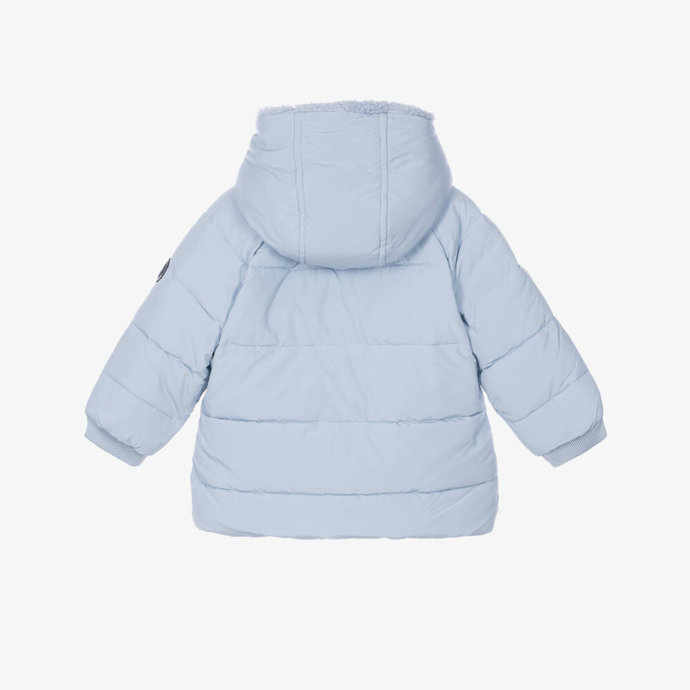Tartine et Chocolat-Boys Reversible Puffer Jacket in Pale Blue | Childrensalon