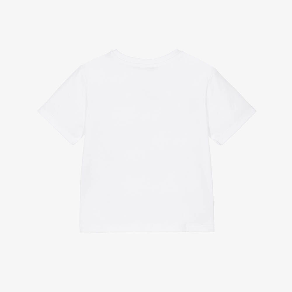 Tartine et Chocolat-Футболка белая из хлопка с принтом бадминтона для мальчиков | Childrensalon