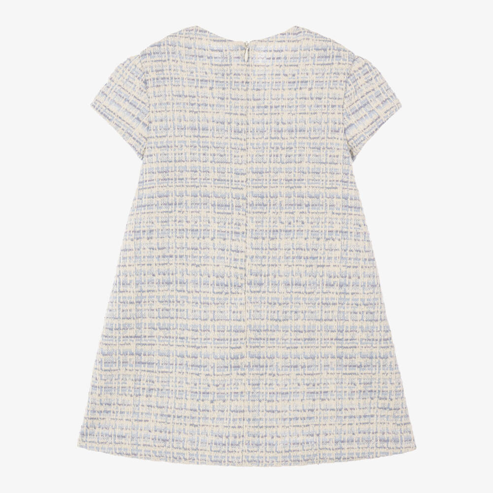 Tartine et Chocolat-Girls Blue & Lavender Tweed Dress | Childrensalon
