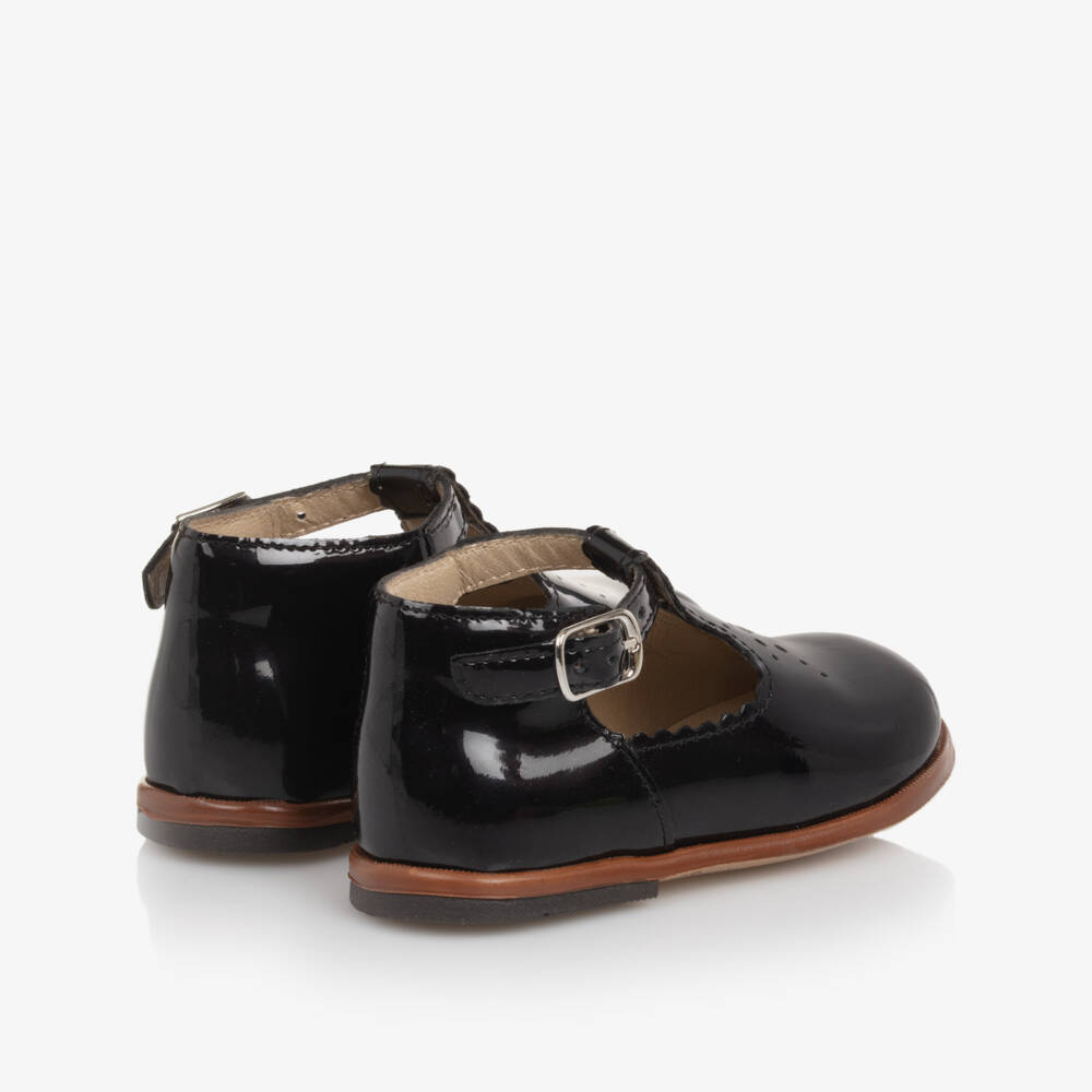 Tartine et Chocolat-Girls Dark Navy Blue Patent Leather First Walker Shoes | Childrensalon
