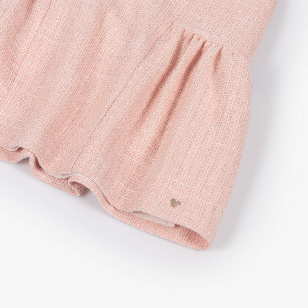 Tartine et Chocolat-فستان تويد لون زهري برّاق للبنات  | Childrensalon