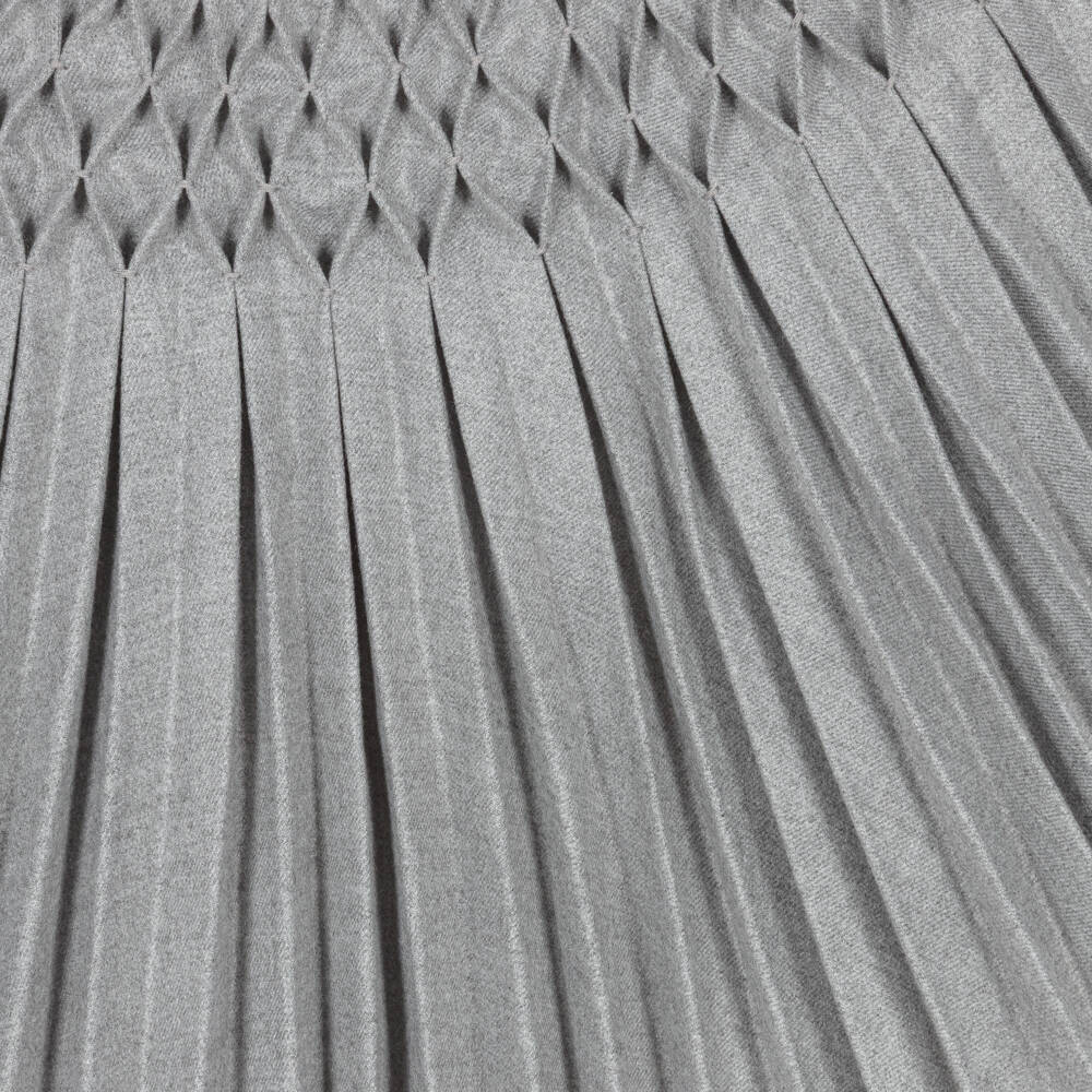 Tartine et Chocolat-Girls Grey Brushed Twill Pleated Skirt | Childrensalon